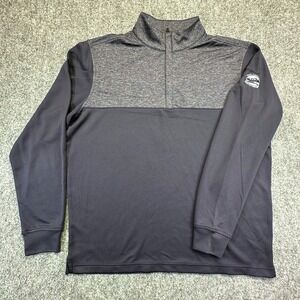 FootJoy Men's Quarter Zip Pullover Two Tone Grey Golf Wente Vineyards Logo L